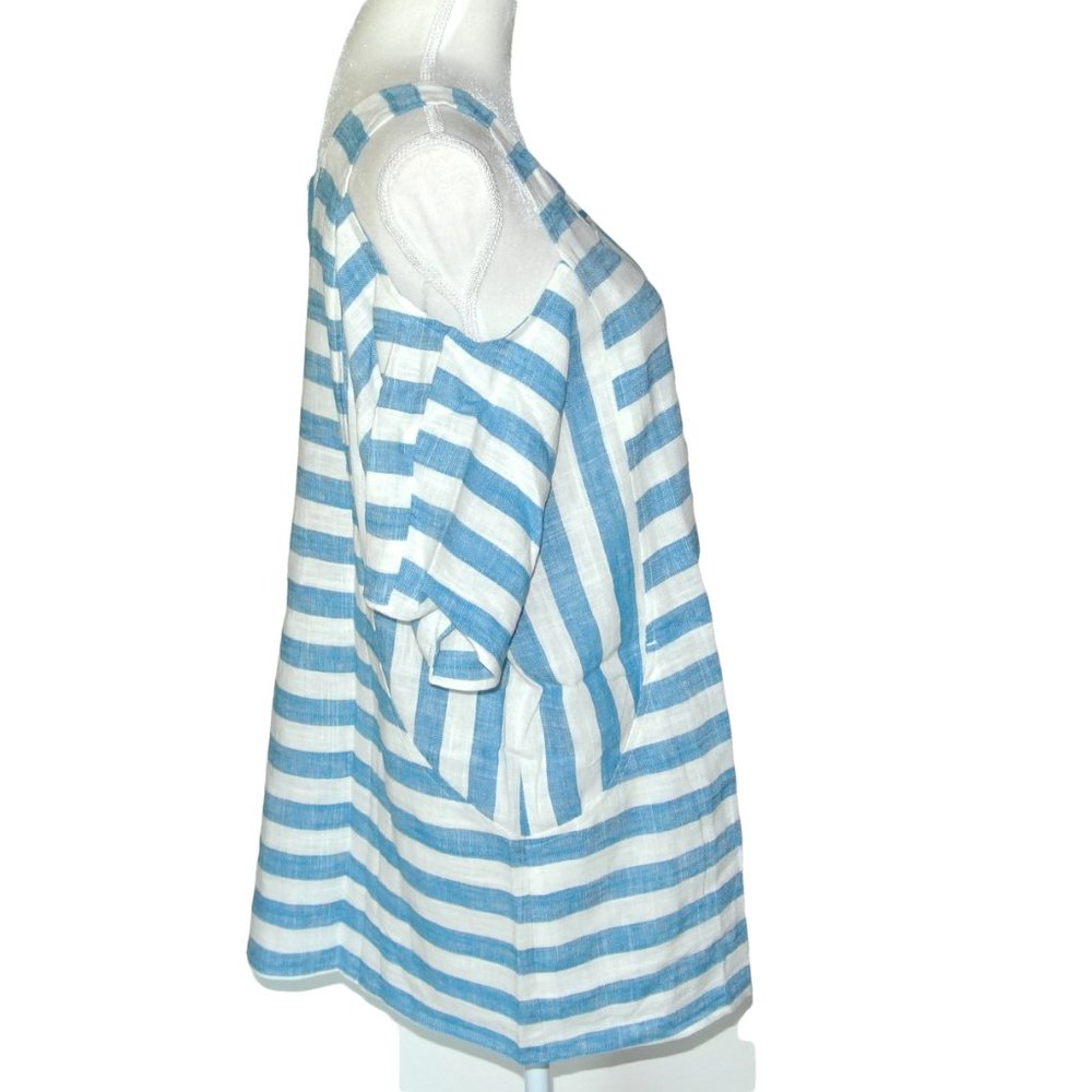 Soft Surroundings Sunset Linen Blend Striped Tunic - Picture 8 of 12